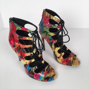Steve Madden's Women's Floral Multi Color Lace-Up